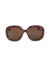 Chloé Women's 54mm Square Sunglasses In Brown