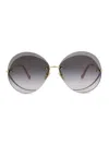Chloé Oversized Round-frame Sunglasses In Gold