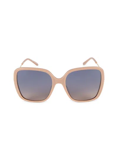 Chloé Women's 57mm Gradient Lens Square Metal Sunglasses In Brown