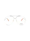 Chloé Aviator-frame Metal Optical Frames In Gold
