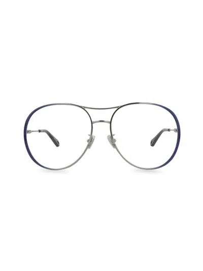 Chloé Women's 58mm Aviator Optical Glasses In Blue