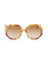 Chloé Havana/brown West Sunglasses In Red