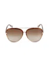 Chloé Women's 58mm Gradient Lens Aviator Sunglasses In Brown