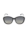 Chloé Women's 59mm Gradient Lens Square Metal Sunglasses In Black