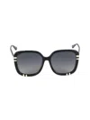 Chloé Women's 59mm Gradient Lens Square Sunglasses In Black