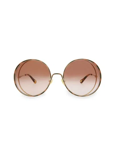 Chloé Women's 61mm Round Sunglasses In Brown