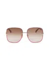 Chloé Women's 61mm Square Sunglasses In Pink
