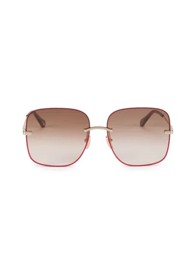 Chloé Women's 61mm Square Sunglasses In Pink