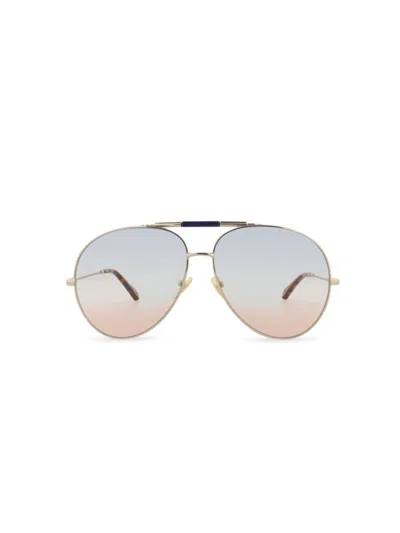 Chloé Women's 62mm Aviator Sunglasses In Gold