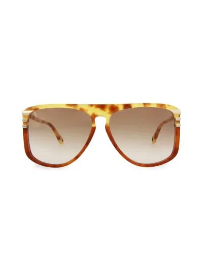 Chloé Women's 62mm Aviator Sunglasses In Brown