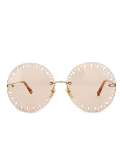Chloé Women's 63mm Round Sunglasses In Gold