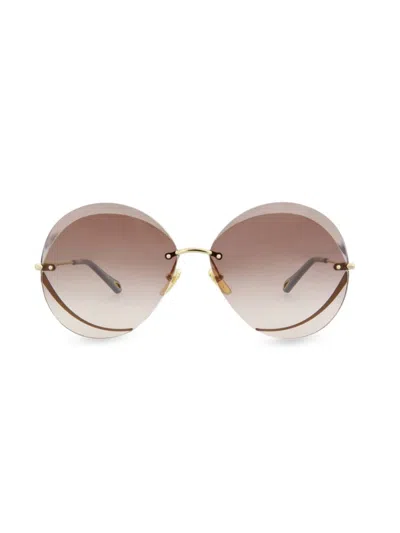 Chloé Women's 64mm Oval Sunglasses In Brown