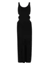 Chloé Cutout Crinkled Silk-linen Knit Maxi Dress