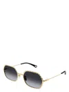 Chloé Acetate Gold Sunglasses In Brown
