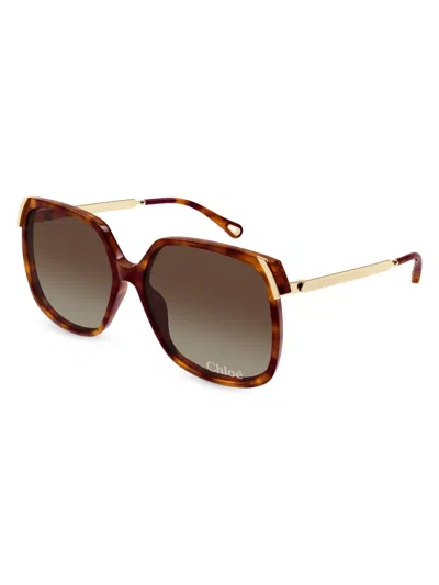 Chloé Women's Aly Combi 60mm Squared Sunglasses