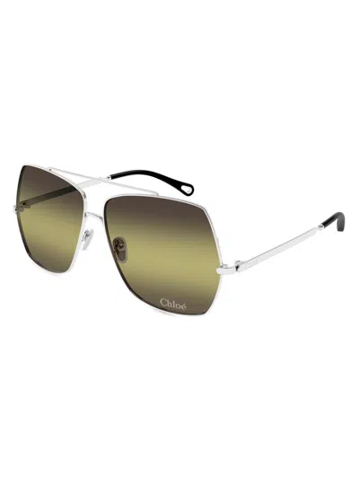 Chloé Women's Aly Fashion Show 62mm Squared Sunglasses In Pattern