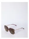 Chloé Aly Square-frame Tortoiseshell Acetate And Gold-tone Sunglasses In Gold