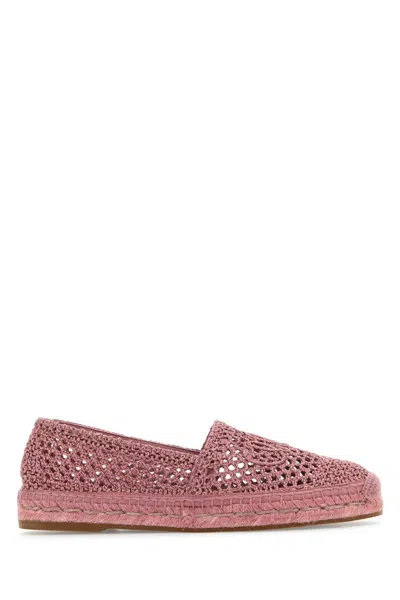 Chloé Chloe Women Antiqued Pink Crochet Isla Espadrilles