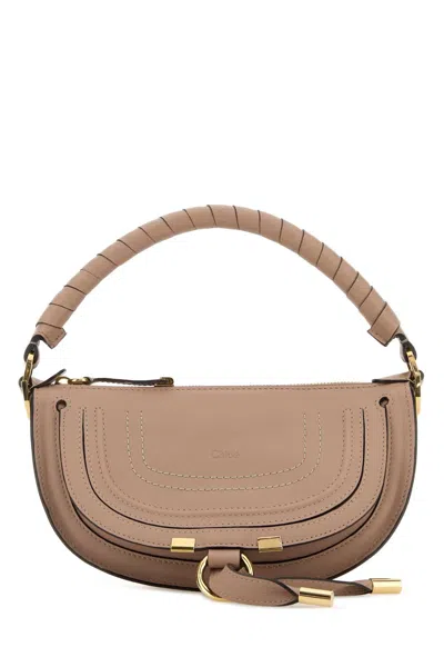 Chloé Chloe Women Antiqued Pink Leather Mini Marcie Shoulder Bag