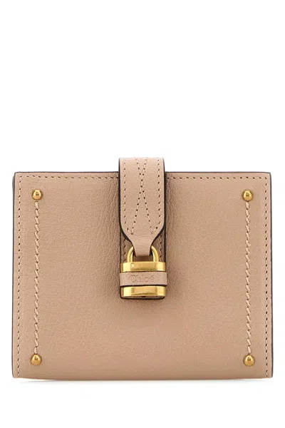 Chloé Chloe Antiqued Pink Leather Paddington Wallet In Neutral