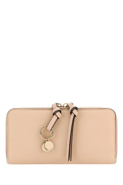 Chloé Chloe Women Antiqued Pink Leather Wallet