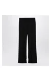 Chloé Black Asymmetrical Wool Trousers