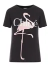 Chloé Women Black Crewneck T-shirt With Maxi Logo Print On The Front In Cotton Woman In Black