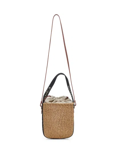 Chloé Women Beige Woody Small Tote Bag In Multi