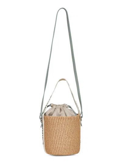Chloé Women Beige Woody Small Tote Bag In Multi