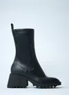Chloé Back Loop Square Toe Boots With 50mm Heel In Black