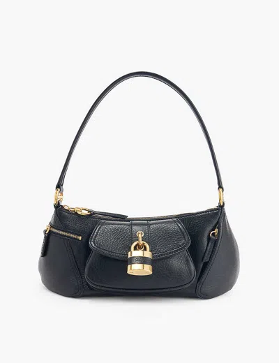 Chloé Womens Black 99 Grained Leather Shoulder Bag