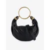 Chloé Womens Black Bracelet Small Leather Clutch Bag In Black