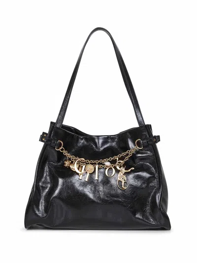 CHLOÉ CHLOÉ WOMEN BLACK CHLOÉ CHARMS HOBO BAG