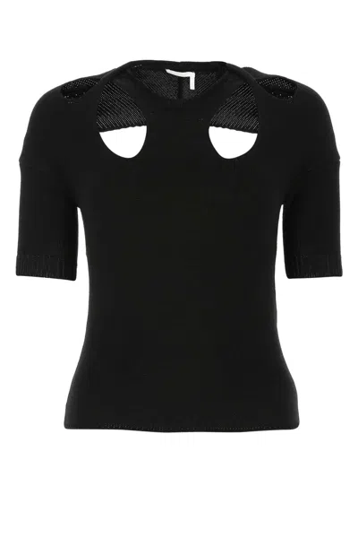 Chloé Chloe Women Black Cotton Blend Top