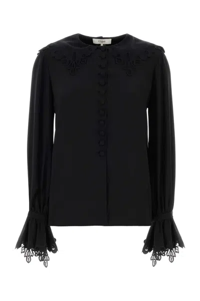 Chloé Chloe Women Black Crepe Blouse