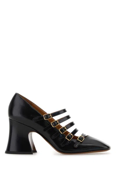 CHLOÉ CHLOE WOMEN BLACK LEATHER JANIS PUMPS