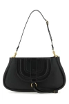 Chloé Chloe Women Black Leather Marcie Clutch In Black