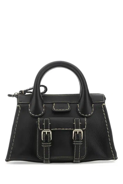 Chloé Chloe Women Black Leather Mini Edith Handbag