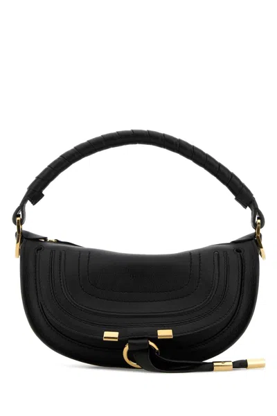 Chloé Chloe Women Black Leather Mini Marcie Shoulder Bag
