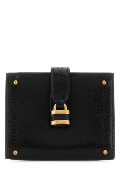 Chloé Chloe Women Black Leather Paddington Wallet