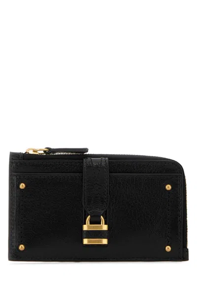 Chloé Chloe Women Black Leather Small Paddington Coin Purse