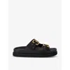 Chloé Womens Chloe Nil Double-strap Cowhide Mules In Black