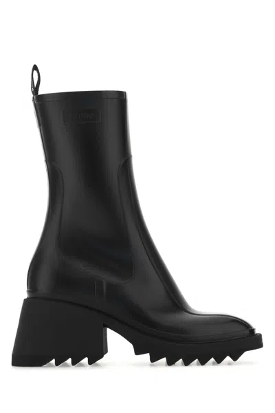Chloé Chloe Women Black Rubber Ankle Boots