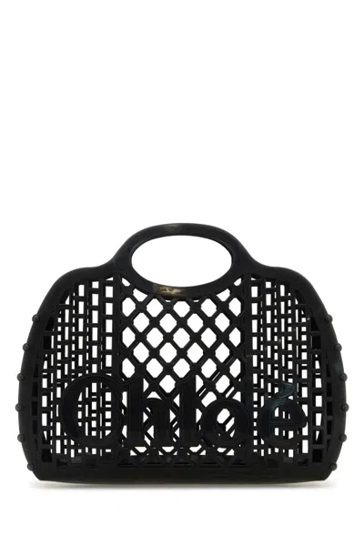 Chloé Chloe Women Black Rubber Chloe Cage Handbag In Pattern