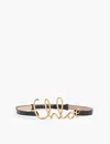 Chloé Iconic Leather Belt Gold-tone Hardware In Black