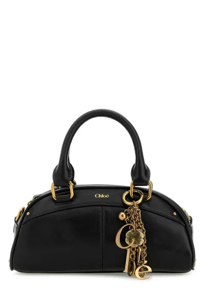 Chloé Chloe Women Black Small Leather Bowling Chloe Small Handbag