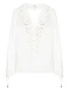 Chloé Broderie-anglaise Ruffled Blouse In White