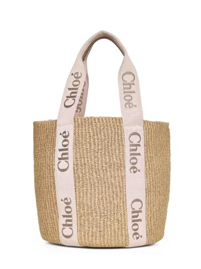Chloé Women Blushy Beige Woody Large Basket Bag In Neutral