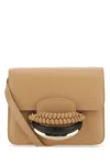 Chloé Chloe Woman Camel Leather Small Kattie Handbag In Multicolor