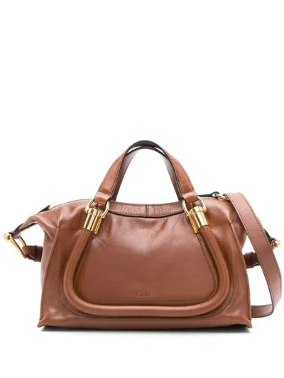 Chloé Women Borsa Paraty 24 Piccola In Pelle Lucida In Brown